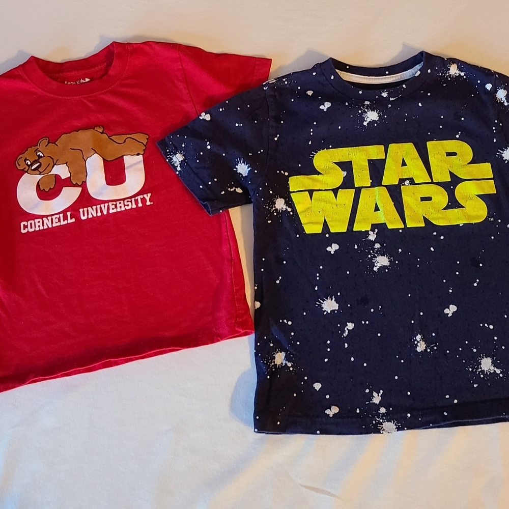 Lot of Star Wars & Cornell University Tees 4T, XS